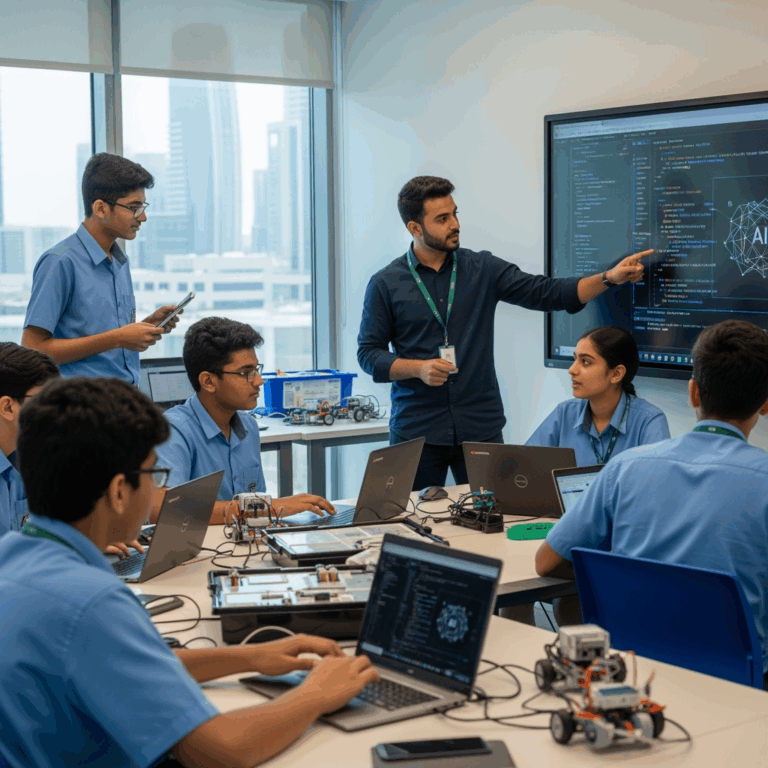 Illustration for: CBSE Launches Free AI Bootcamps in UAE Schools