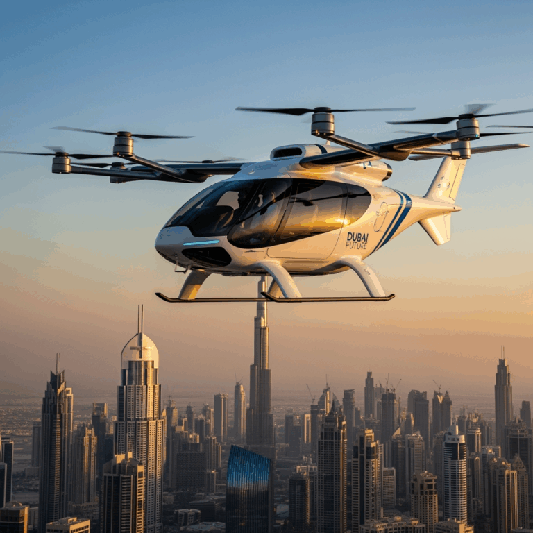 Illustration for: Dubai's Flying Taxis: Launch Nears for 2026