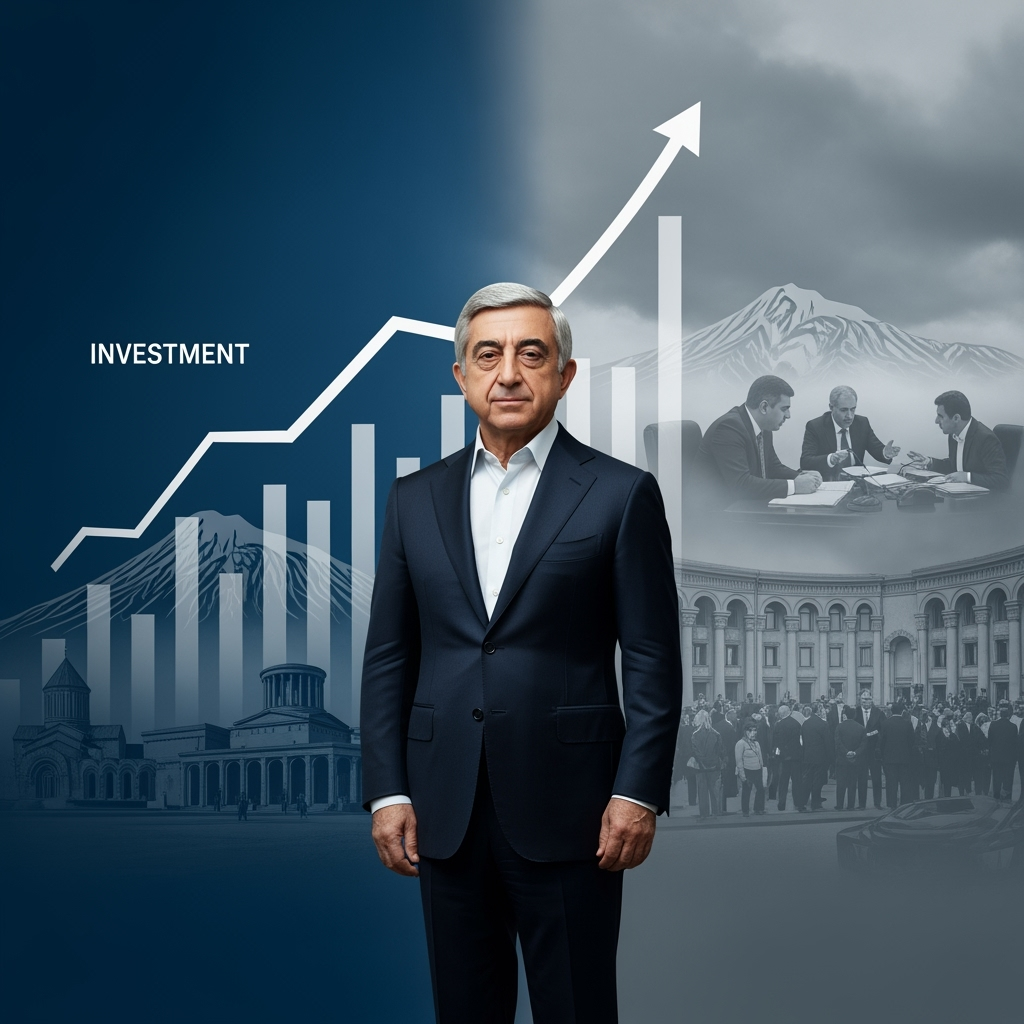 Illustration for: Sargsyan's Investment and Armenia's Political Climate
