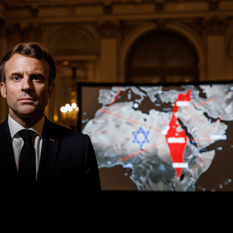 Illustration for: Macron Warns of Catastrophic Israeli Plan