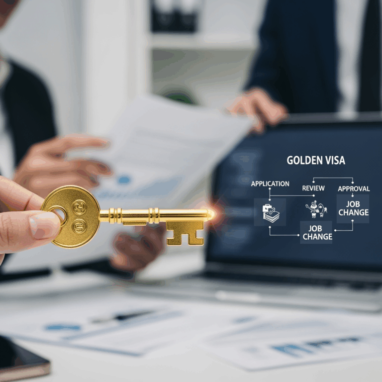 Illustration for: Golden Visa: Job Change Visa Process Explained