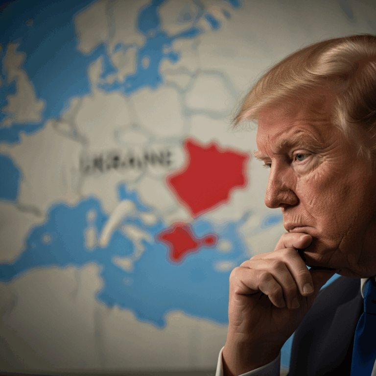 Illustration for: Trump Considers Action on Ukraine