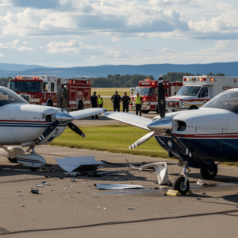 Illustration for: Plane Collision at Kalispell Airport