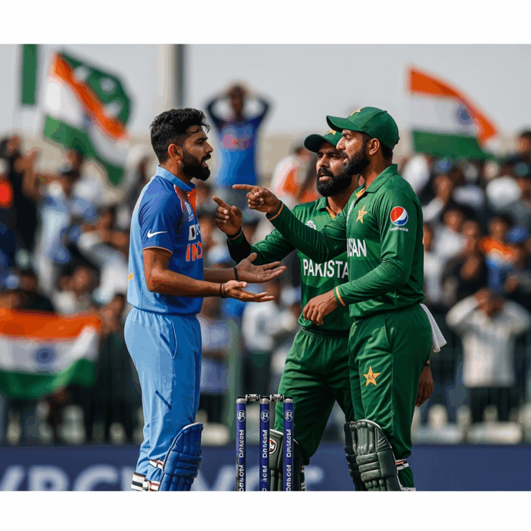 Illustration for: India vs Pakistan Asia Cup Match: Controversy Brews