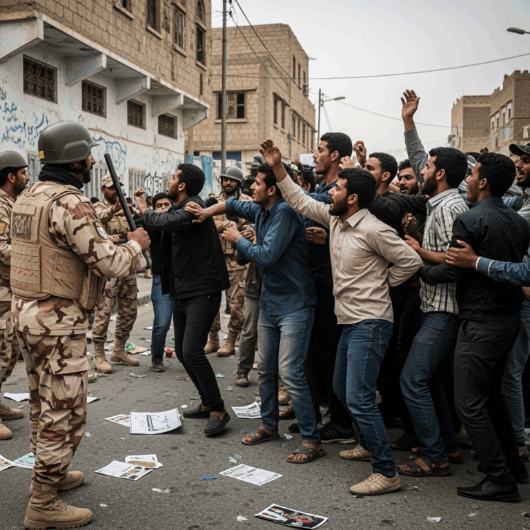 Illustration for: Tensions and Arrests in Yemen's Political Crisis