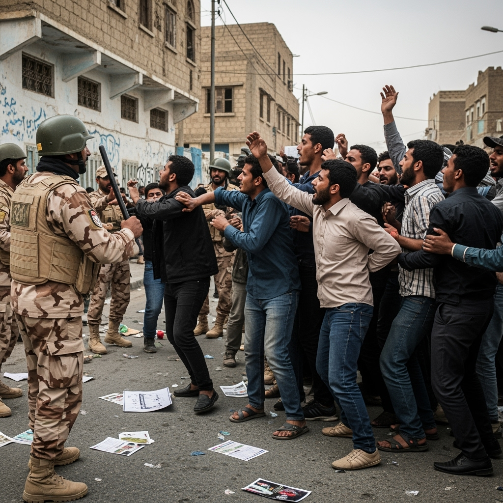 Illustration for: Tensions and Arrests in Yemen's Political Crisis