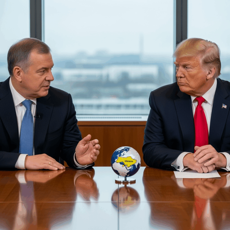 Illustration for: Koman Discusses Trump and Ukraine Crisis