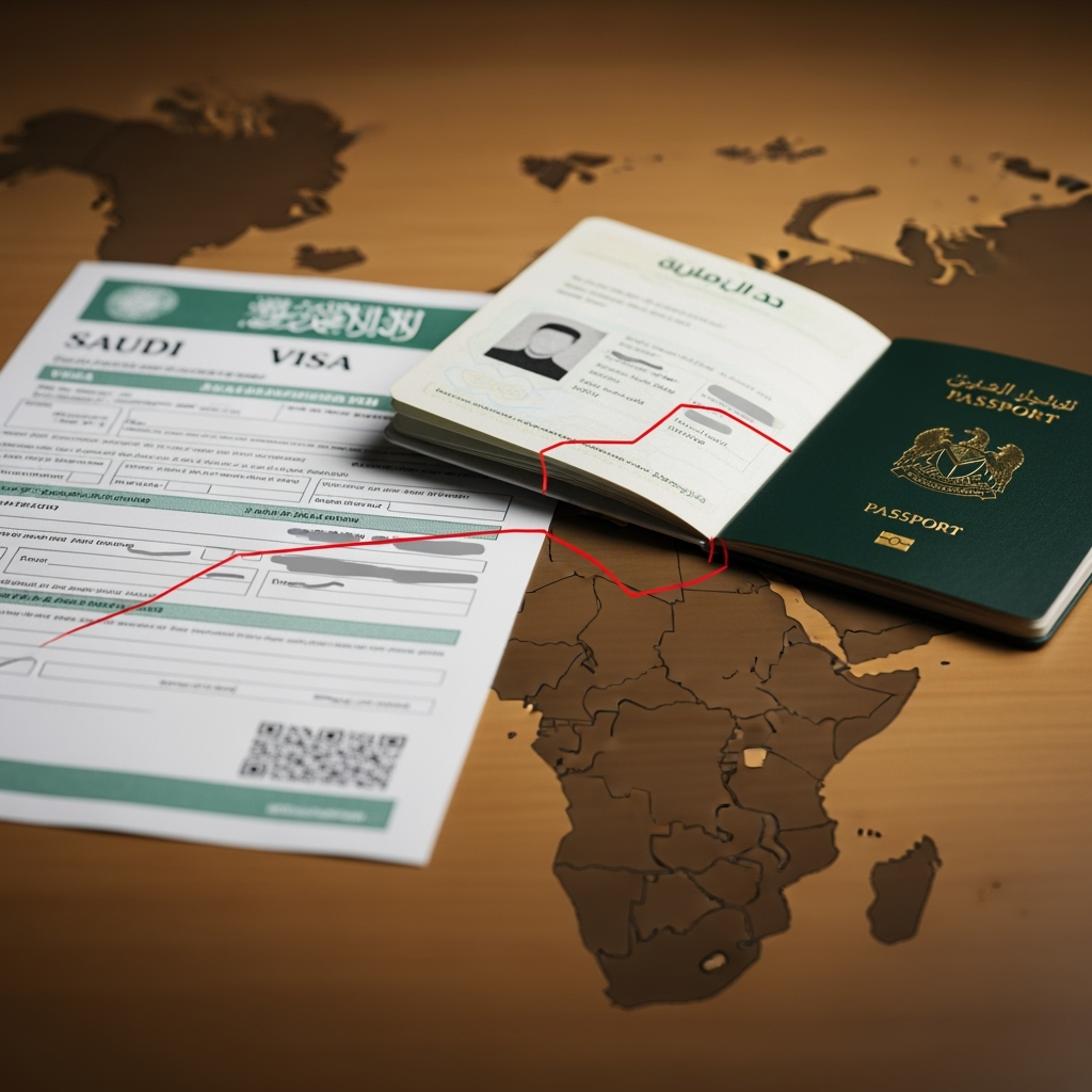 Illustration for: Visa Document Discrepancy and Saudi-Sudan Relations