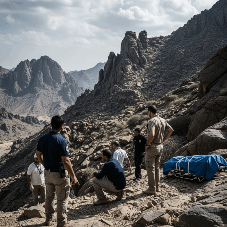 Illustration for: Tourist Dies in Jabal Samhan Climbing Accident