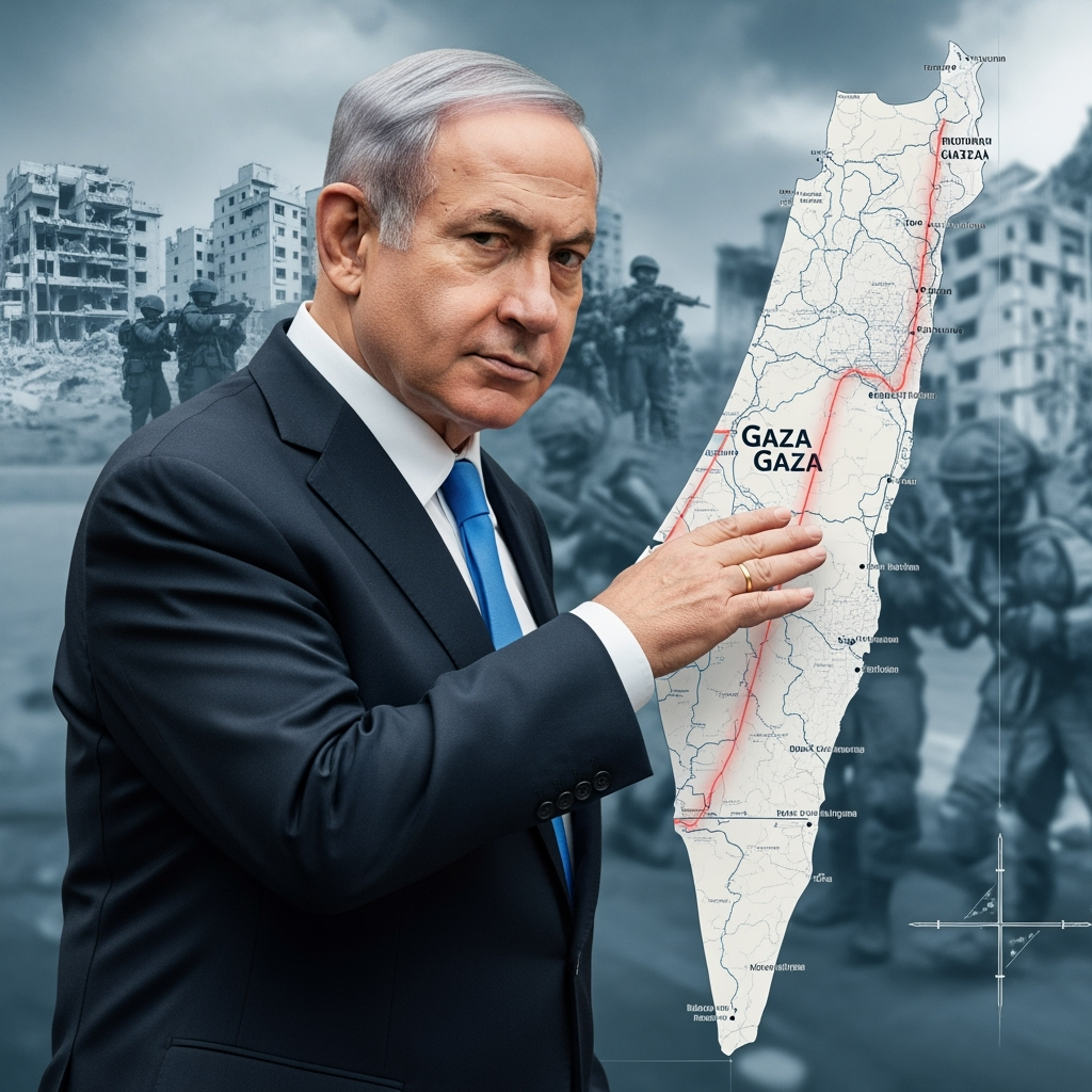 Illustration for: Netanyahu Rejects Ceasefire, Plans Gaza Expansion