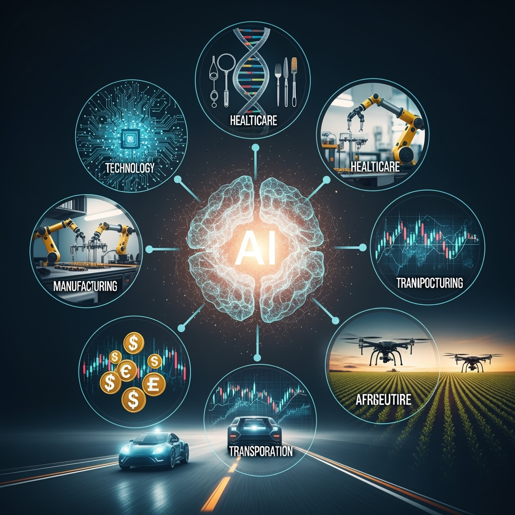 Illustration for: AI Revolutionizing Various Industries