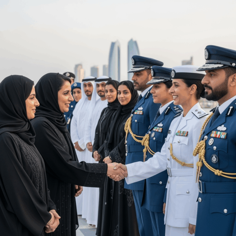 Illustration for: Abu Dhabi Police Honors Women on Emirati Women's Day