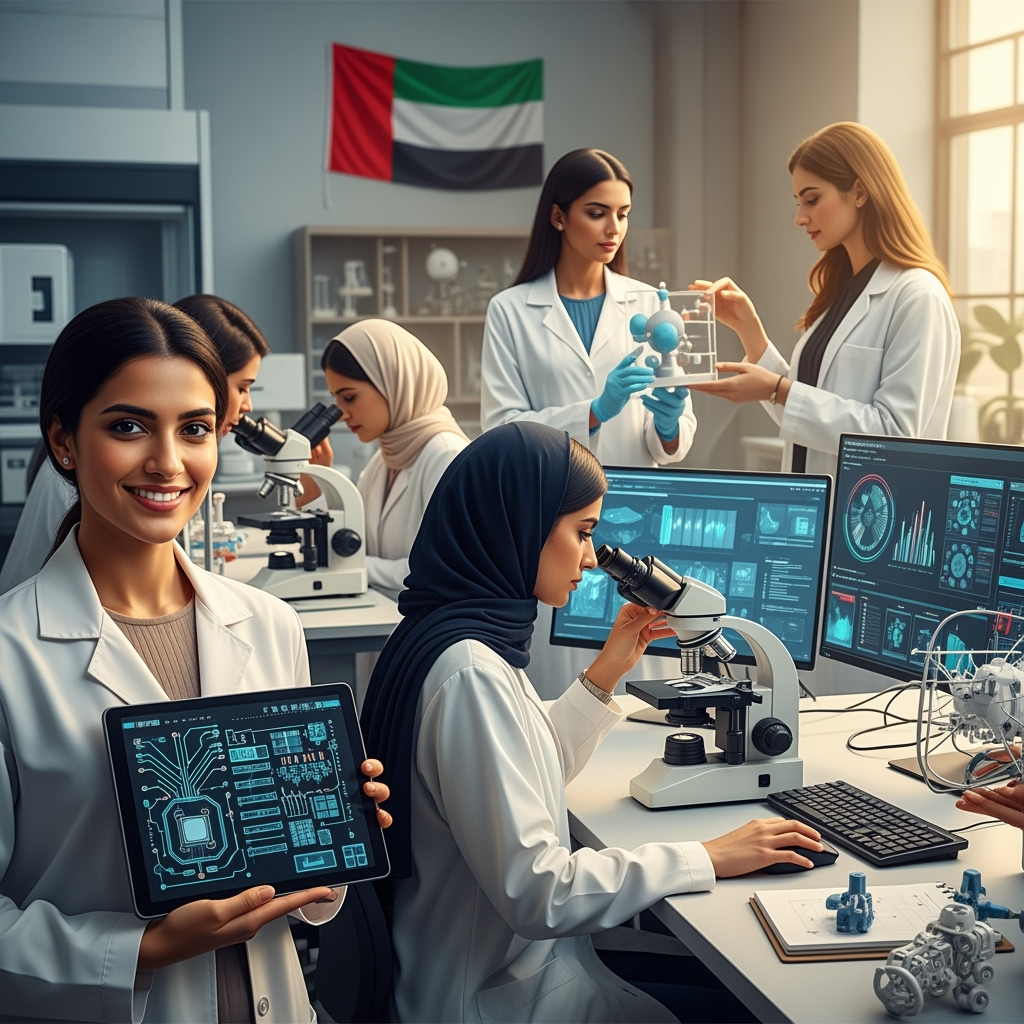 Illustration for: Empowering Emirati Women in STEM and Beyond
