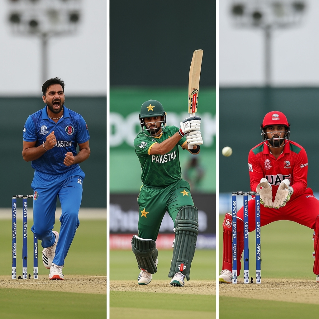 Illustration for: T20I Tri-Series: Pakistan, Afghanistan, UAE Compete