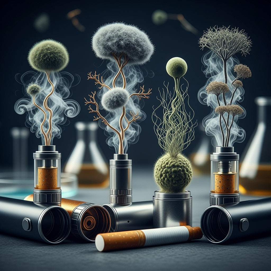Illustration for: E-Cigarettes: A Breeding Ground for Harmful Fungi