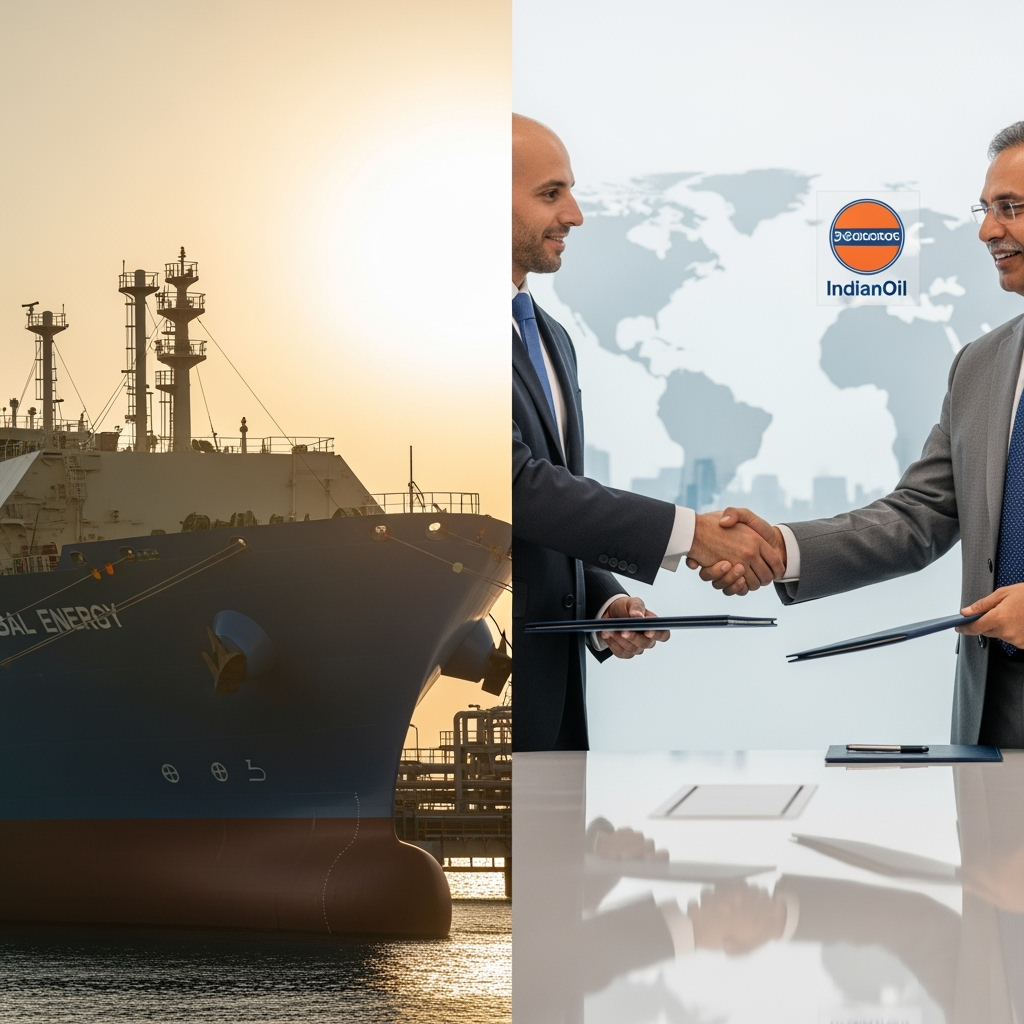 Illustration for: Adnoc Secures 15-Year LNG Deal with IndianOil