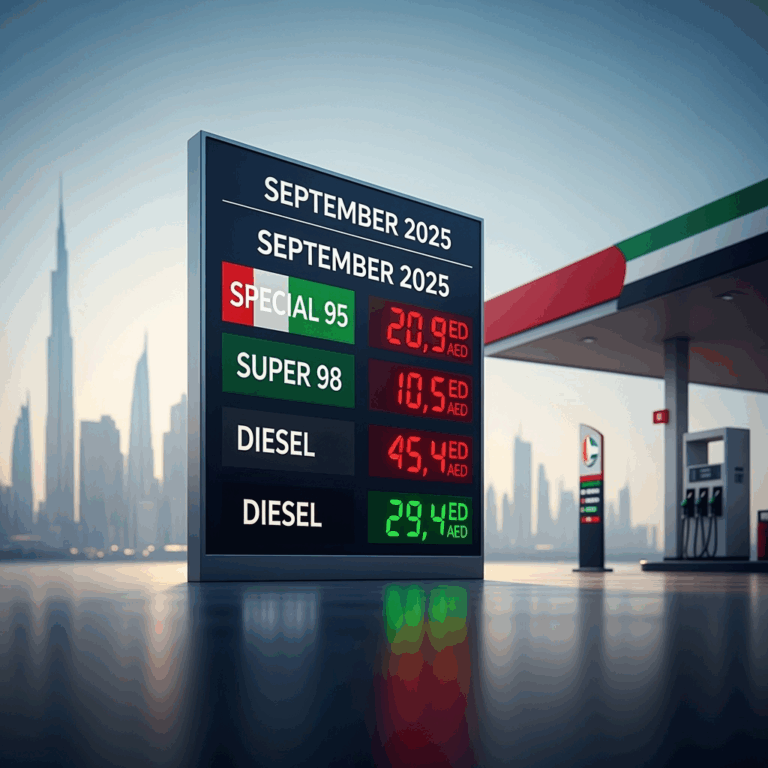 Illustration for: UAE Announces September 2025 Fuel Prices