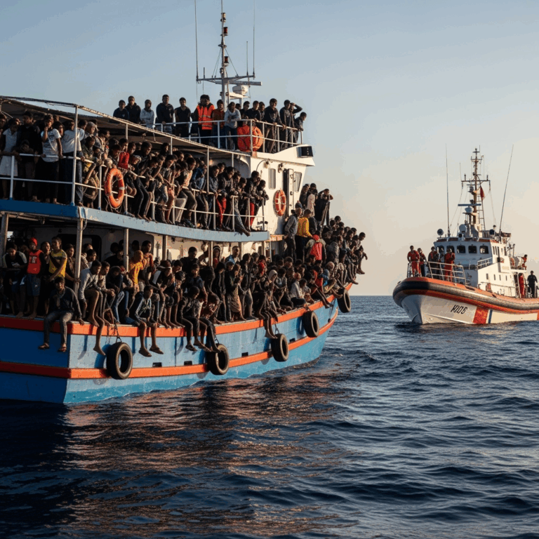 Illustration for: 14,000 Migrants Intercepted in Mediterranean