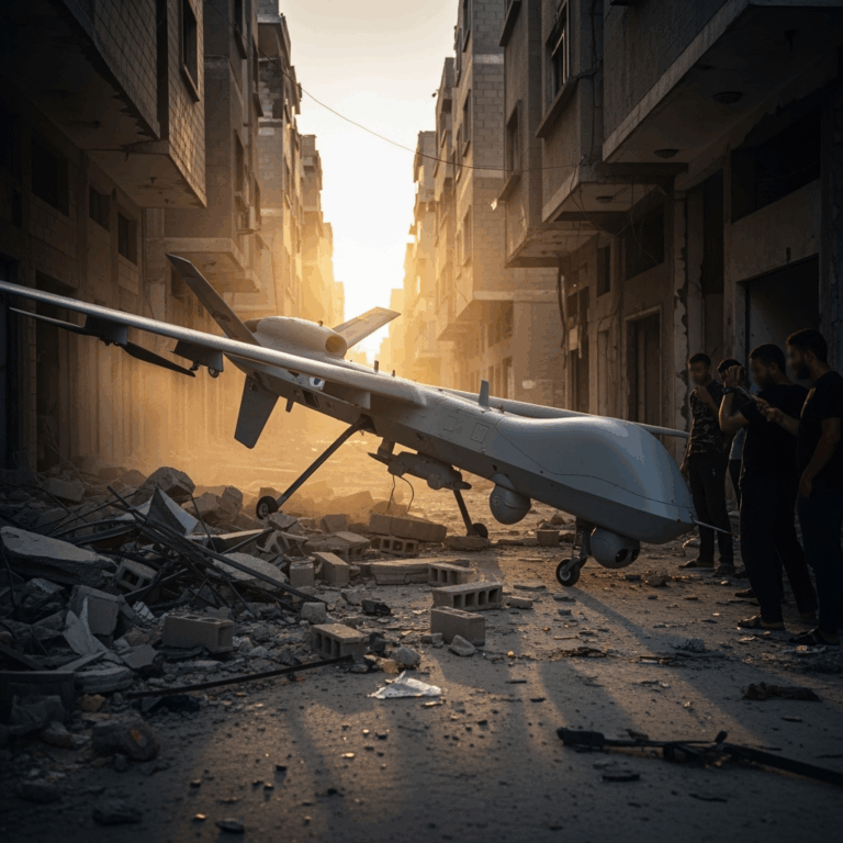 Illustration for: Israeli Drone Emergency Landing in Gaza