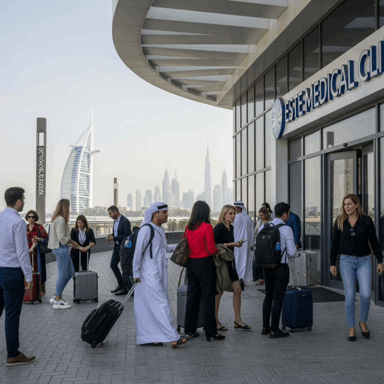 Illustration for: Dubai's Este Medical: Leading Health Tourism Surge