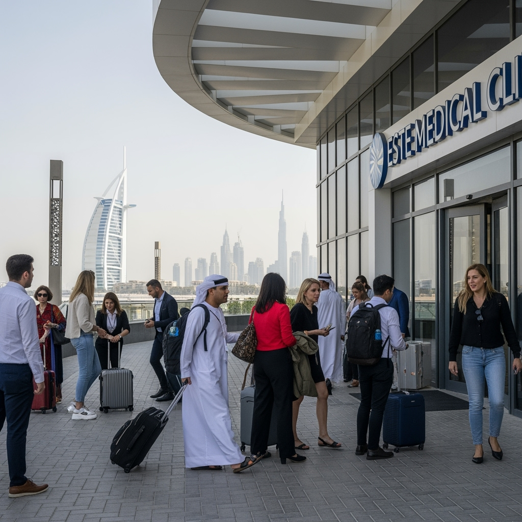 Illustration for: Dubai's Este Medical: Leading Health Tourism Surge
