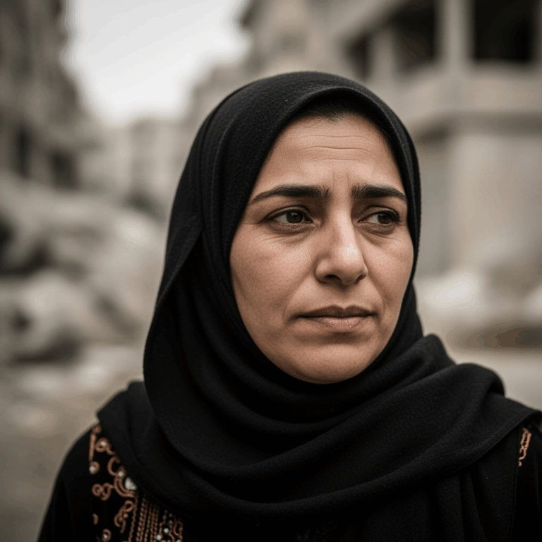 Illustration for: Dire Reality for Palestinian Women