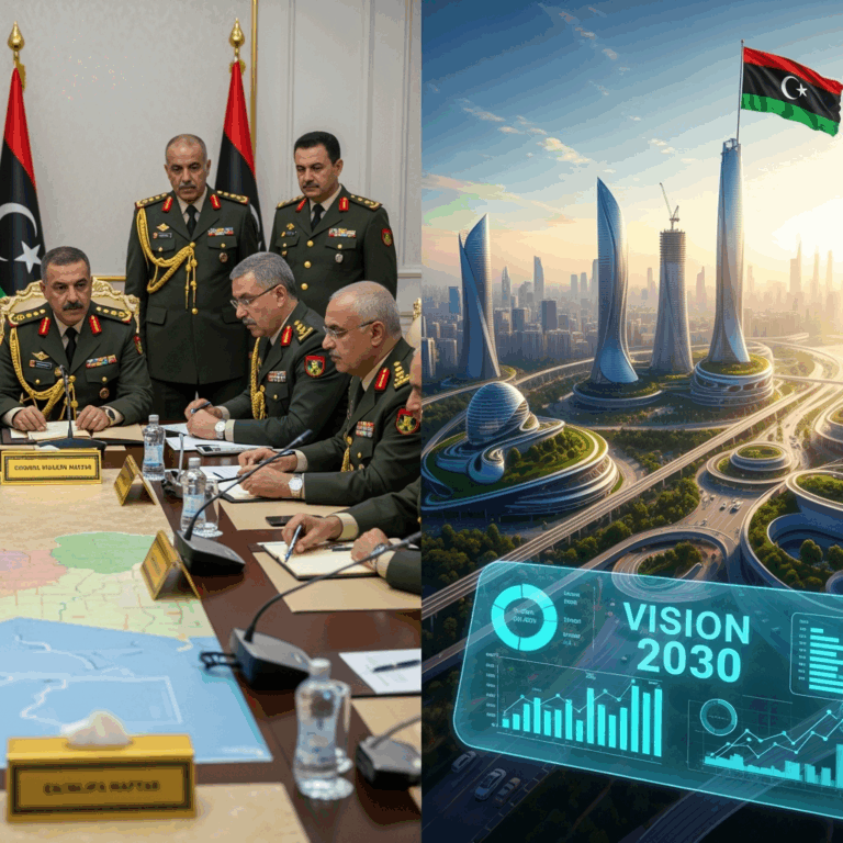 Illustration for: Libyan Military Leadership Changes and Vision 2030 Launch