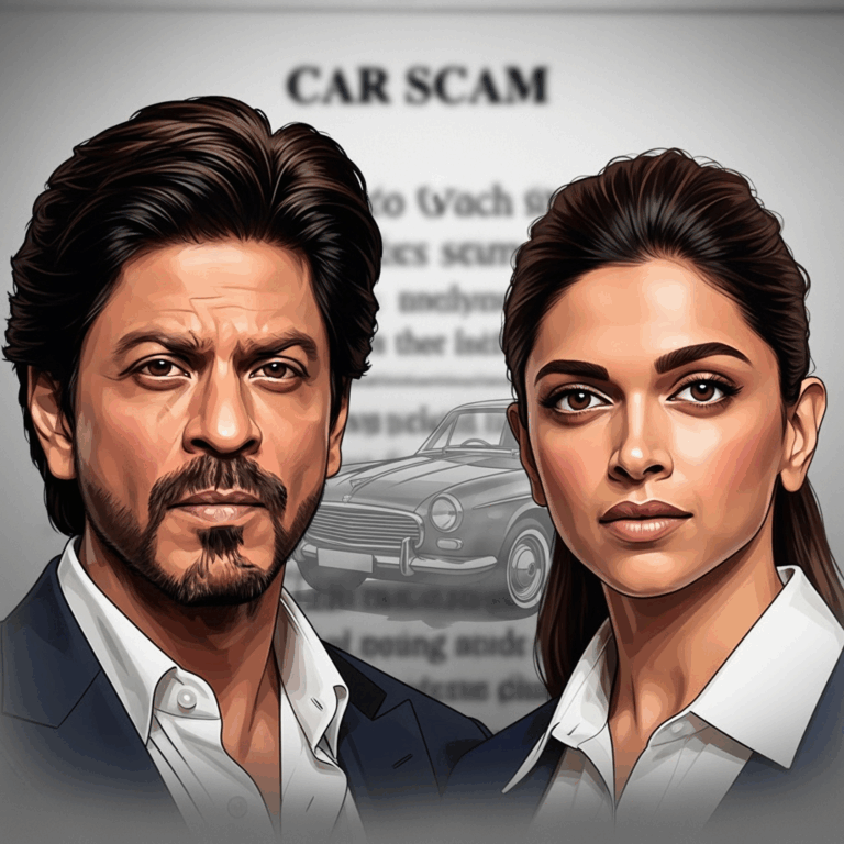 Illustration for: Shah Rukh Khan, Deepika Face Legal Action in Car Scam