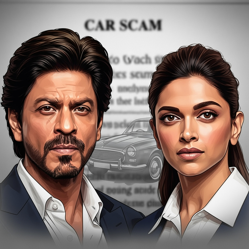 Illustration for: Shah Rukh Khan, Deepika Face Legal Action in Car Scam