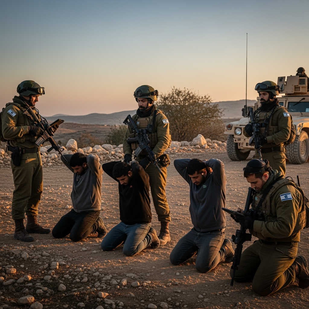 Illustration for: Israeli Forces Arrest Suspects in Southern Syria