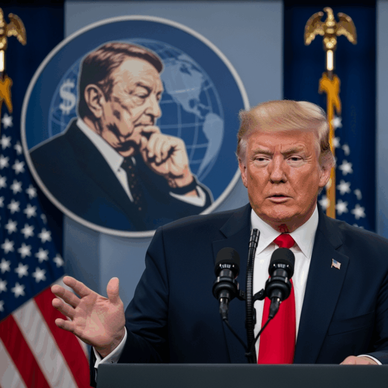 Illustration for: Trump Accuses Soros of Political Interference