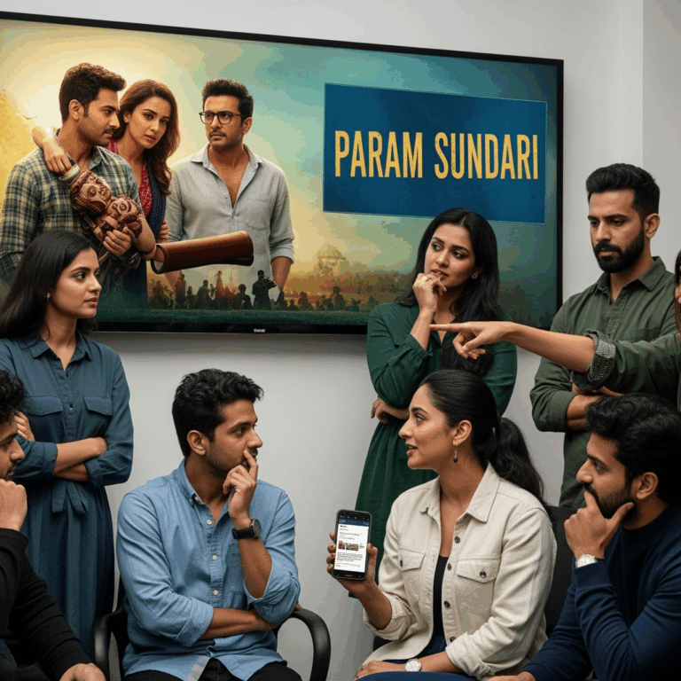 Illustration for: Param Sundari Trailer Sparks Stereotype Debate