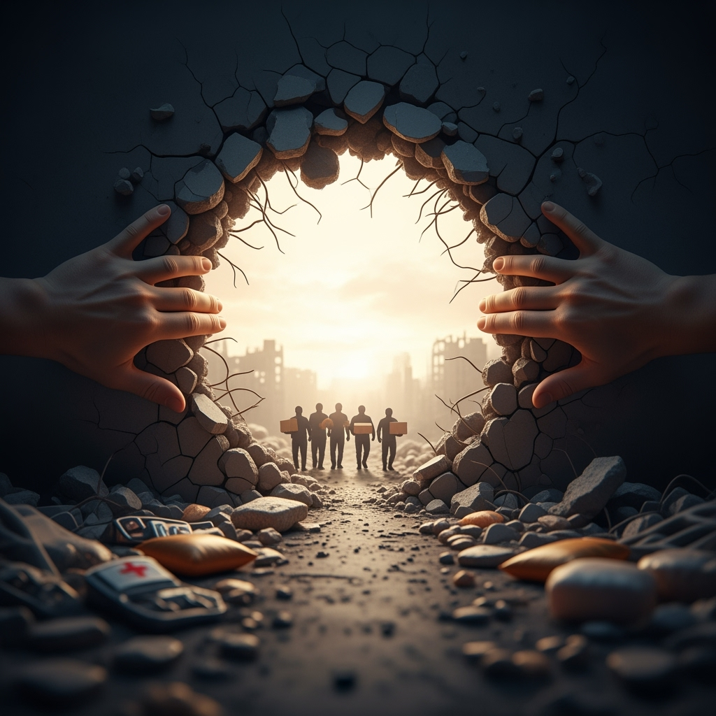 Illustration for: Ceasefire Urged to Aid Gaza Amid Crisis
