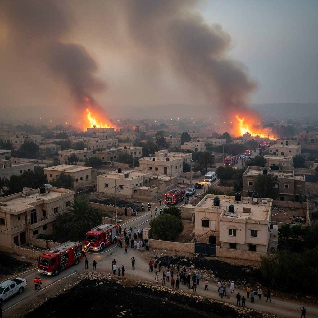Illustration for: Villages in Jableh on Alert for Firefighting Efforts