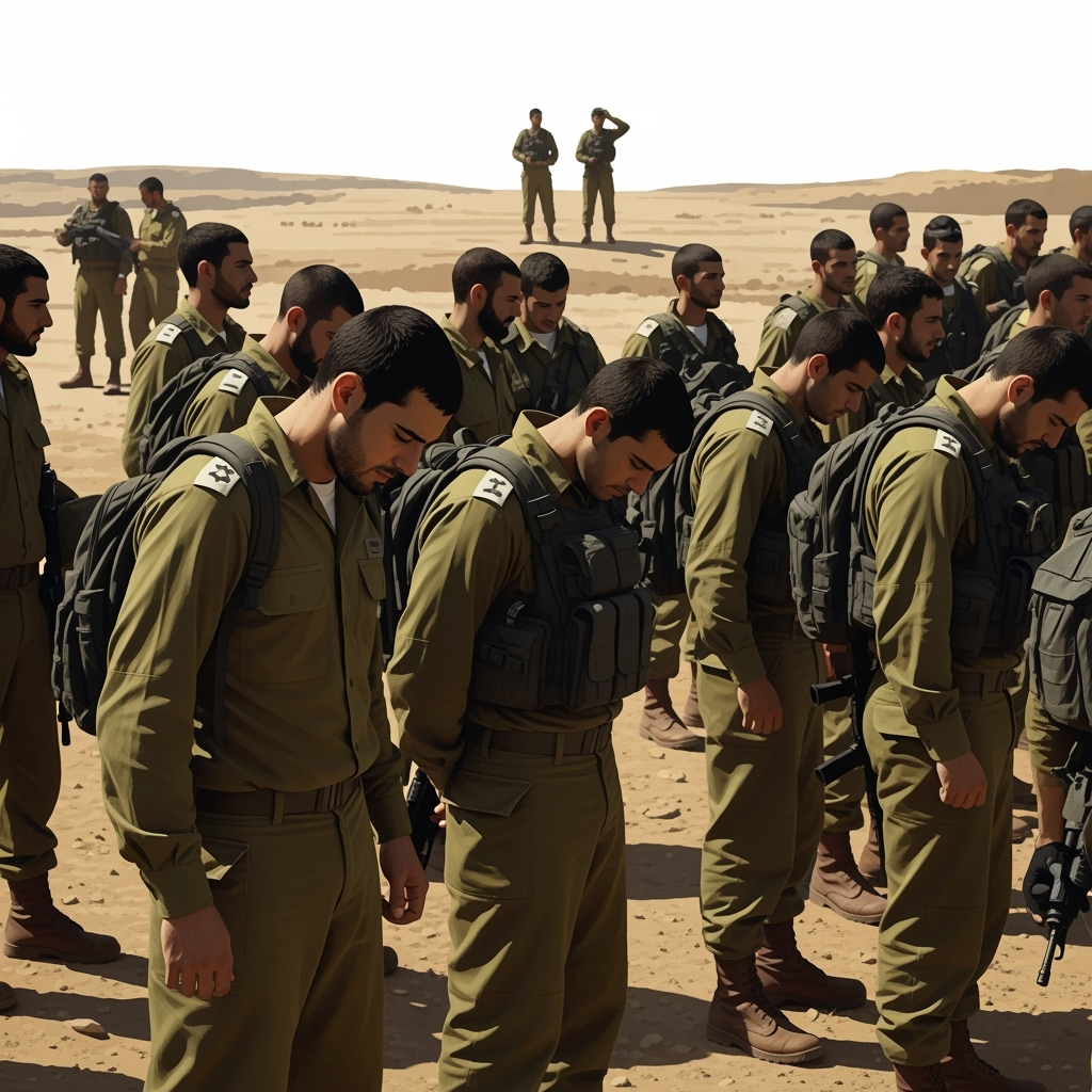 Illustration for: Israeli Army Faces Soldier Shortage Amid Religious Conflict