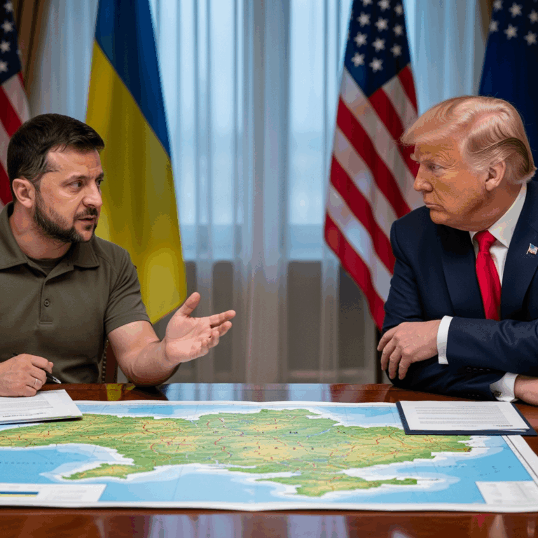 Illustration for: Zelensky and Trump Discuss Crimea and Conflict Resolution