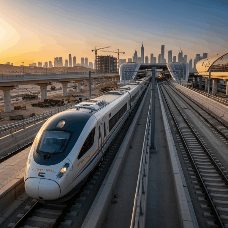 Illustration for: Etihad Rail: Transforming UAE Travel by 2026