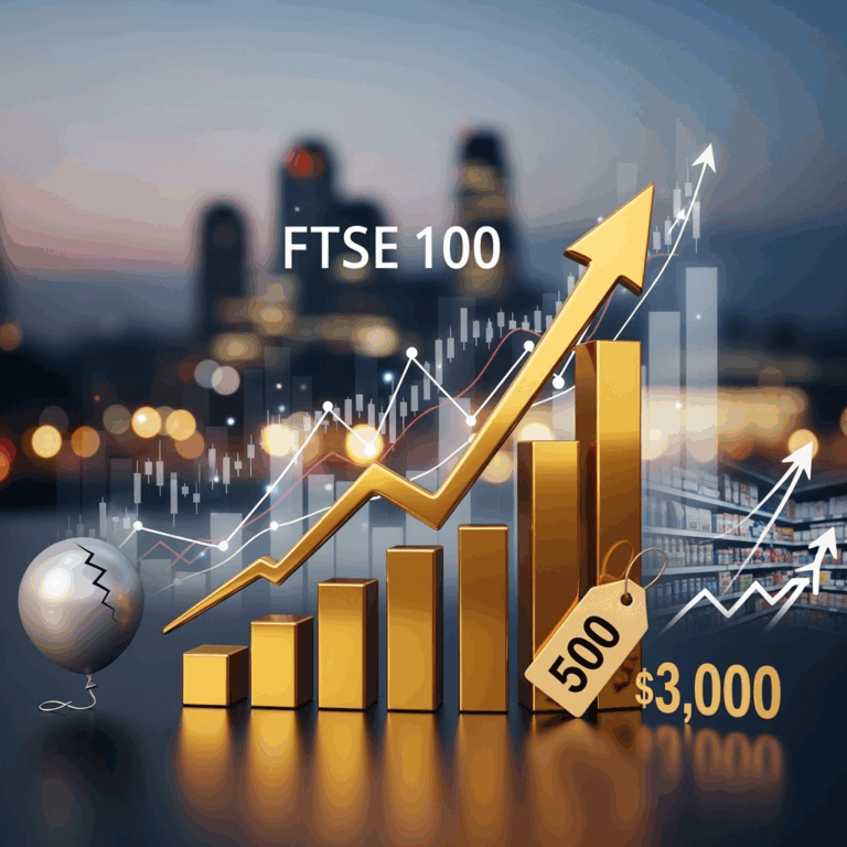 Illustration for: FTSE 100 Hits Record High Amid Inflation Concerns