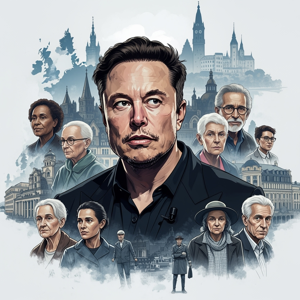 Illustration for: Musk Warns of Europe's Demographic Crisis