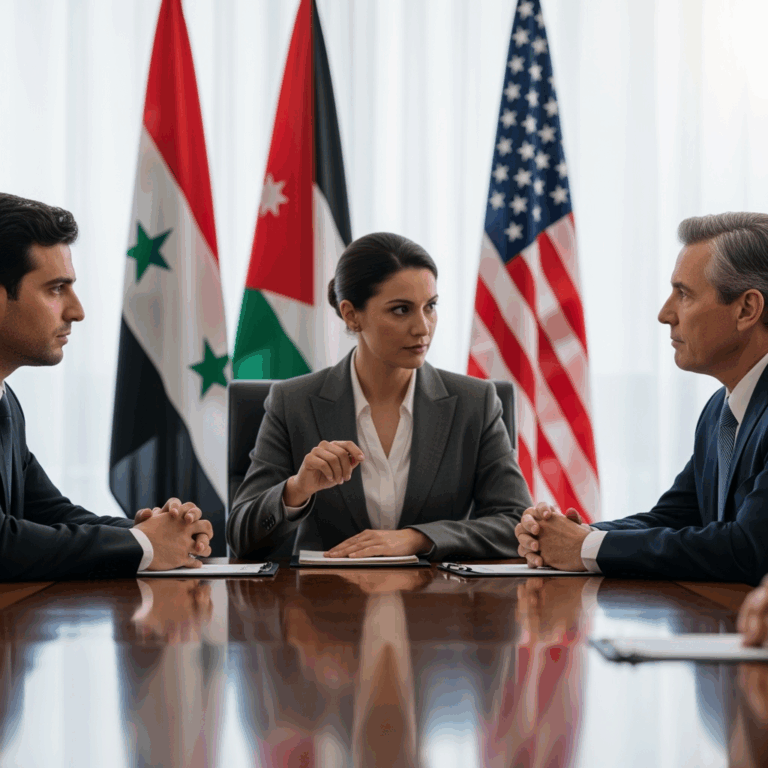 Illustration for: Syria-Jordan-US Meeting Enhances Cooperation