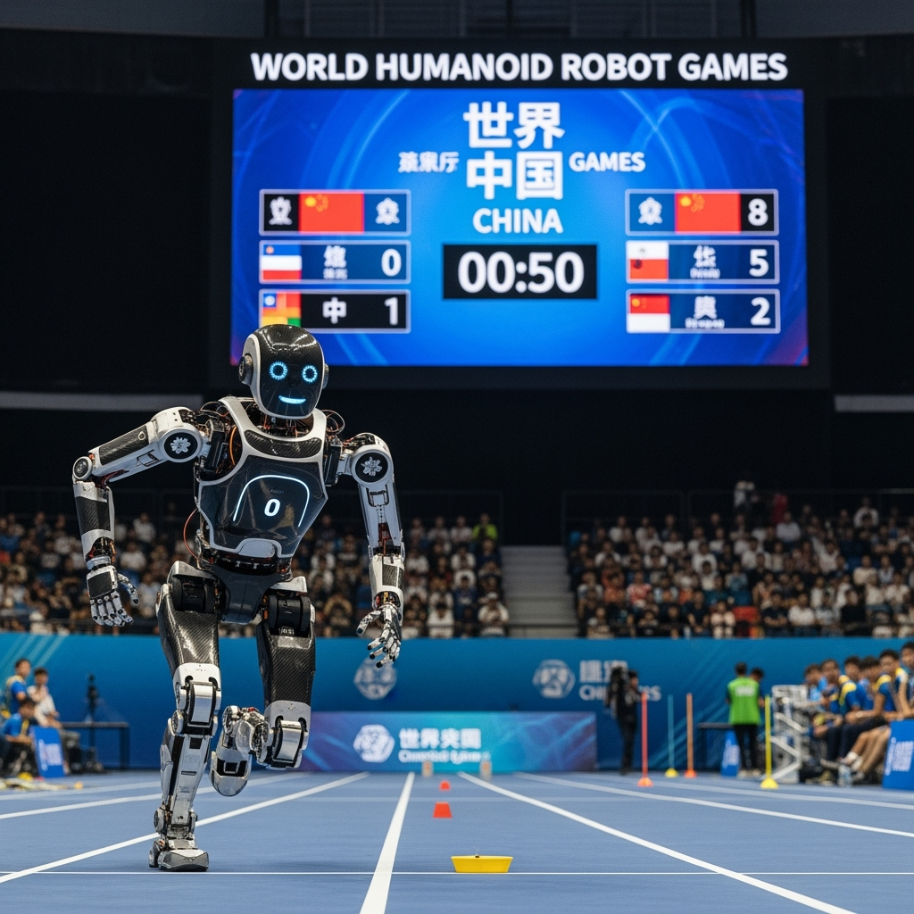 Illustration for: China Hosts World Humanoid Robot Games