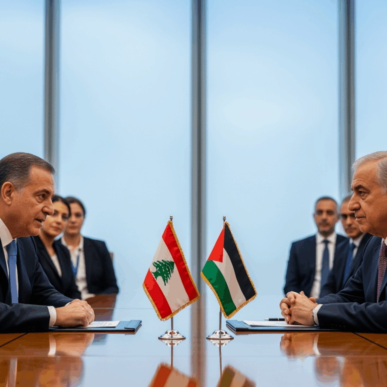 Illustration for: Lebanese-Palestinian Summit Aims for Stability