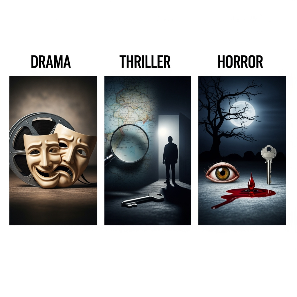 Illustration for: Top Movie Picks: Drama, Thriller, and Horror