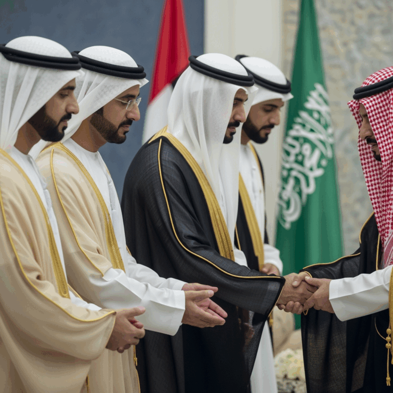 Illustration for: تعازي قادة الإمارات لملك السعودية بوفاة والدة الأمير