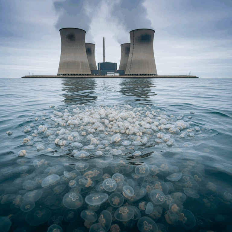 Illustration for: Jellyfish Swarm Shuts Down French Nuclear Plant