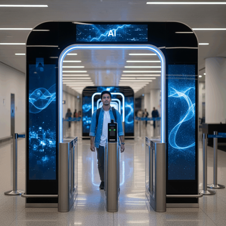 Illustration for: Dubai Airport's New AI-Powered Immigration Corridor