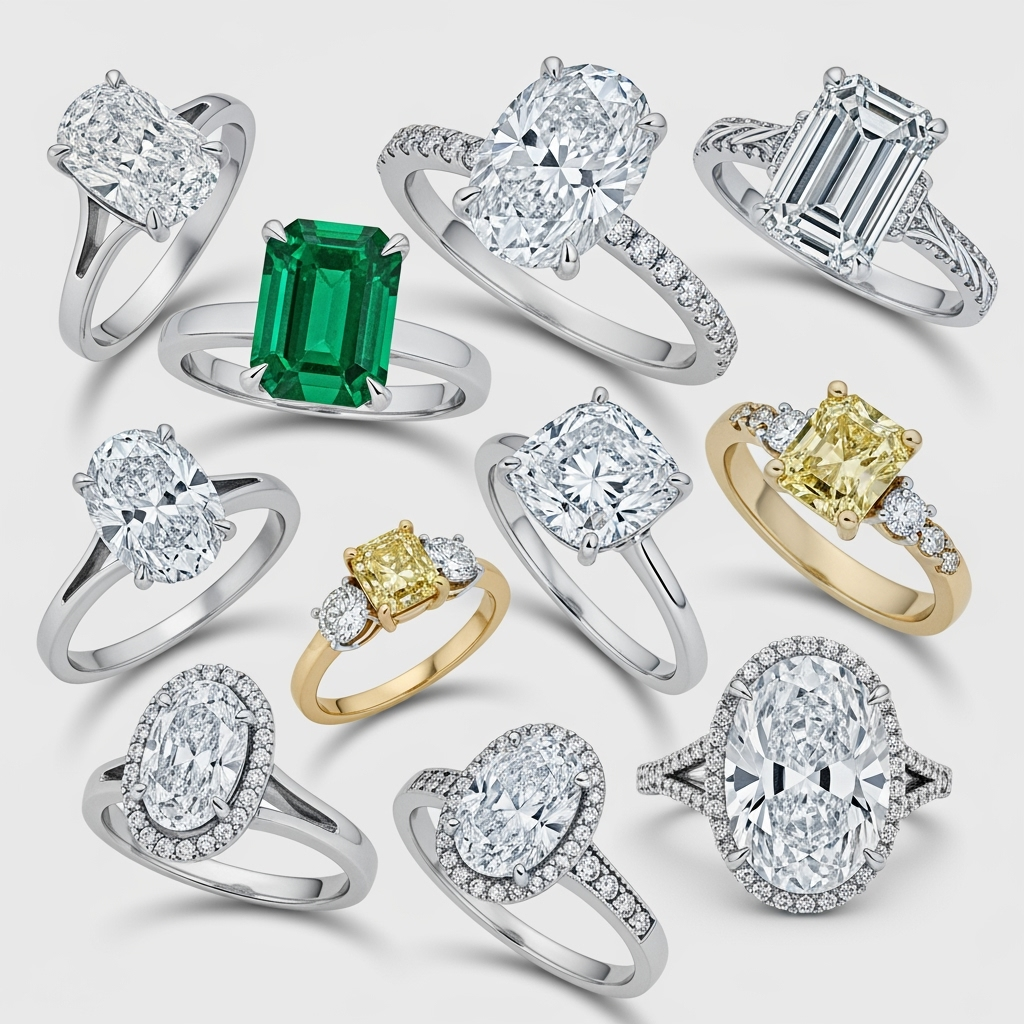 Illustration for: Celebrity Engagement Rings: From Swift to Sánchez