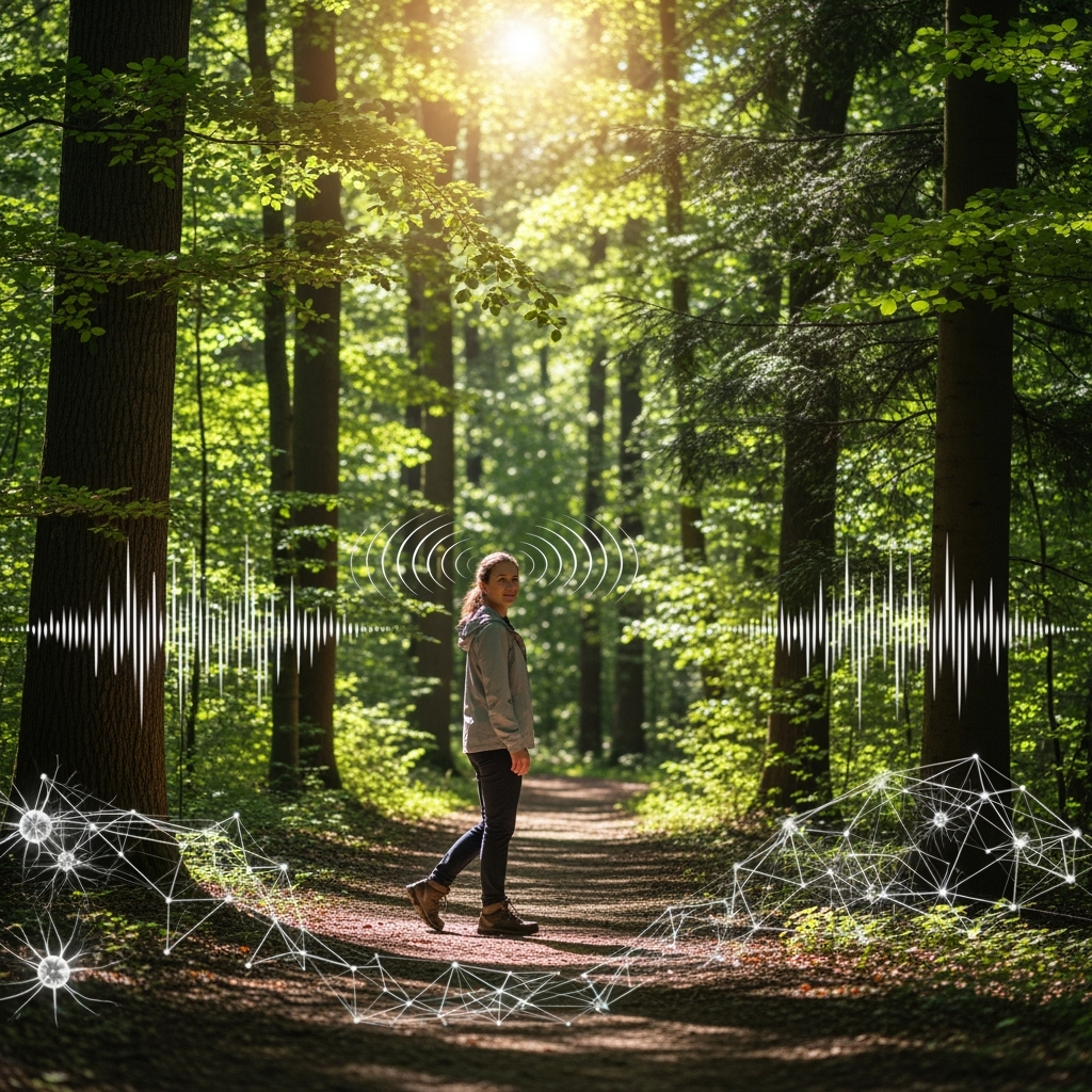 Illustration for: Nature's Cognitive Benefits Explored in New Study