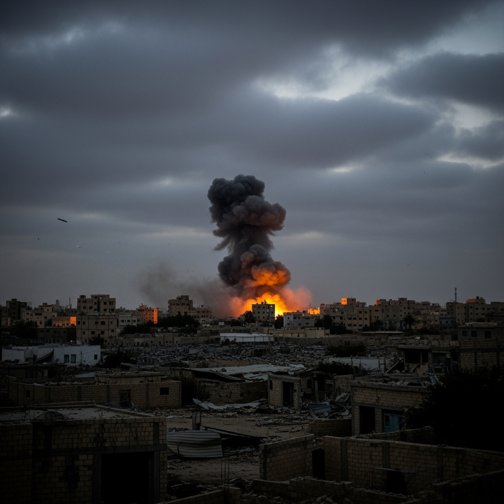 Illustration for: Israeli Strikes Hit Sanaa After Houthi Missile Attack