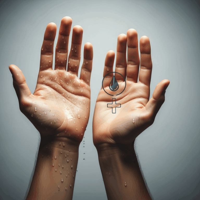 Illustration for: Understanding Palmar Hyperhidrosis: Challenges & Solutions